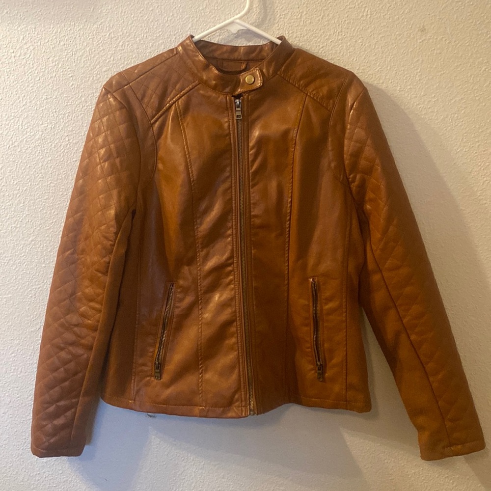 Metaphor faux leather jacket size medium